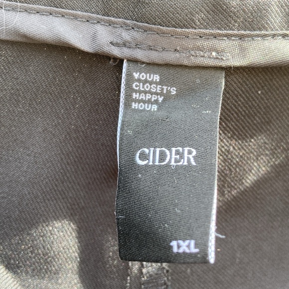 Cider Wide Leg Flowy Pants Trousers Women's Plus Size 1XL Black Pockets New - Picture 6 of 8